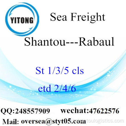 Shantou Port LCL Consolidatie Naar Rabaul